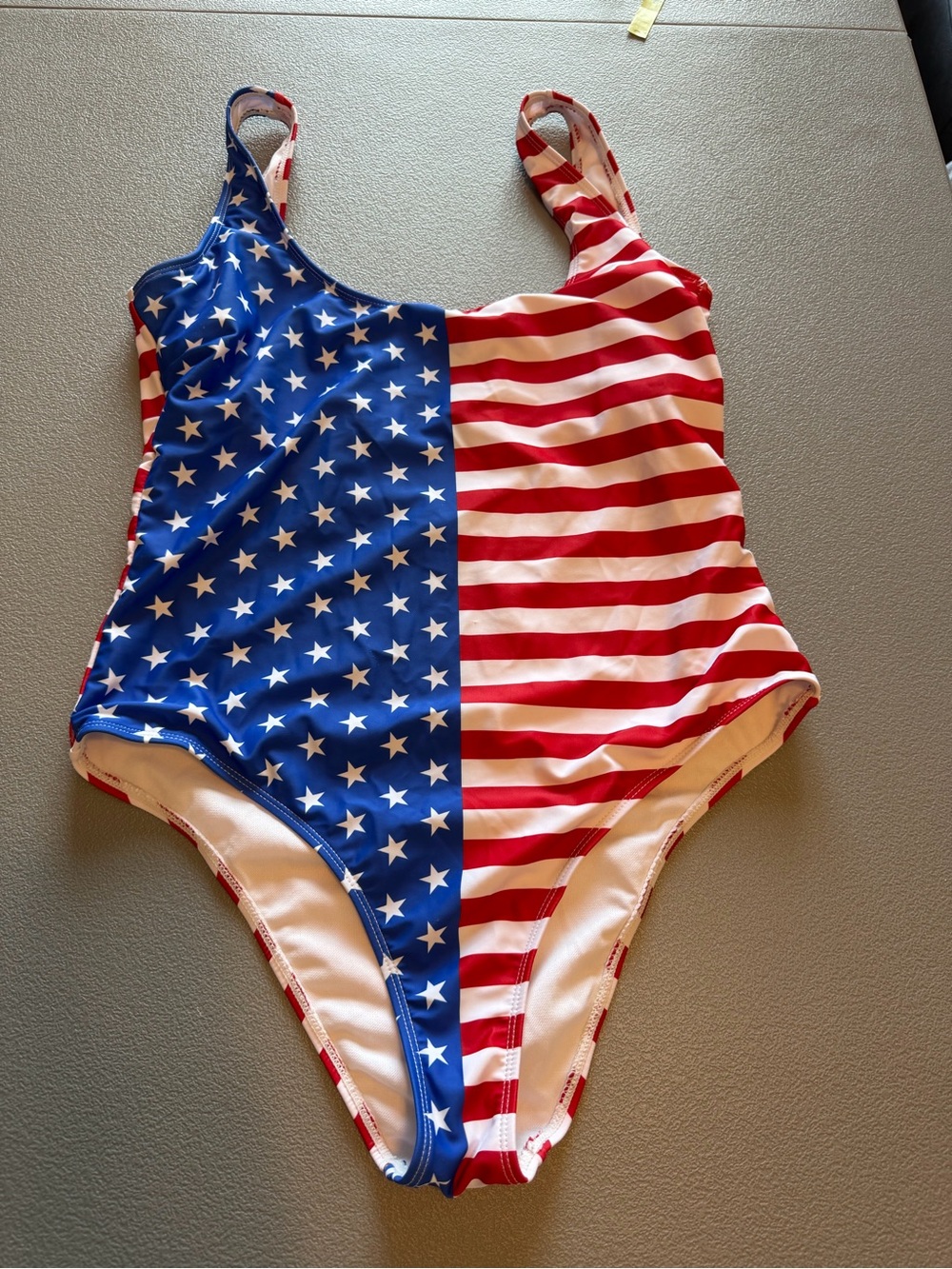 Dream wave women’s One-Piece American Flag Swimsuit - Red & Blue size XL